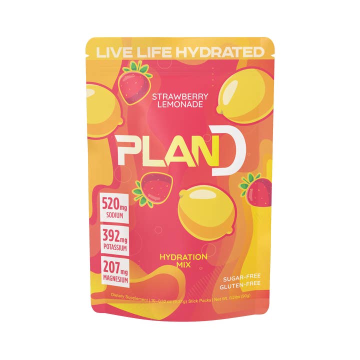 Plan D Hydration Drink - Wholesale Sports/energy drink - Strawberry Lemonade All Natural Rehydration1