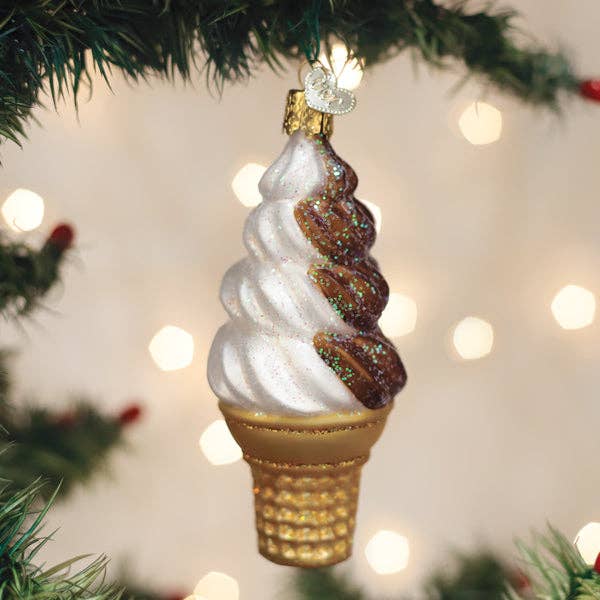 Old World Christmas - Wholesale Ornament - Chocolate Swirl Soft Serve Ornament