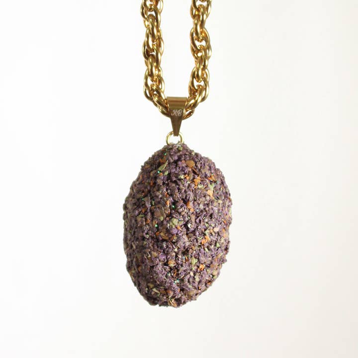 Kannabling - Wholesale Pendant/Charm Necklace - KannaBling - MEGA Gold Rope Chain Purple Nug (Men)3