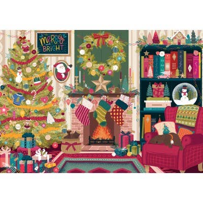 Pieces & Peace - Wholesale Puzzle - Adult - 2000 Piece Puzzle - Festive Fireplace1