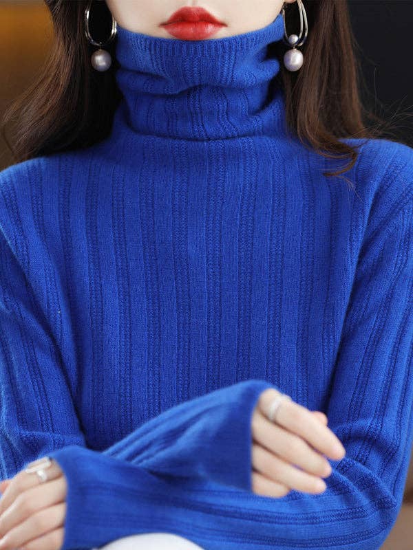 VividLux – Pulôver - Mulher por atacado – Tops de camisola de manga comprida Skinny Keep Warm de cor sólida e gola alta23