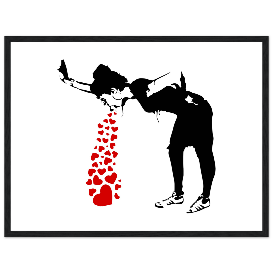 Art-O-Rama Shop – Poster por atacado – Cartaz da arte de Banksy Lovesick Girl Whowing Up Hearts6