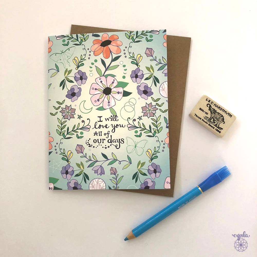 Cynla - Vente Cartes de Saint-Valentin - Carte de vœux Our Days Love - Carte de Saint-Valentin3