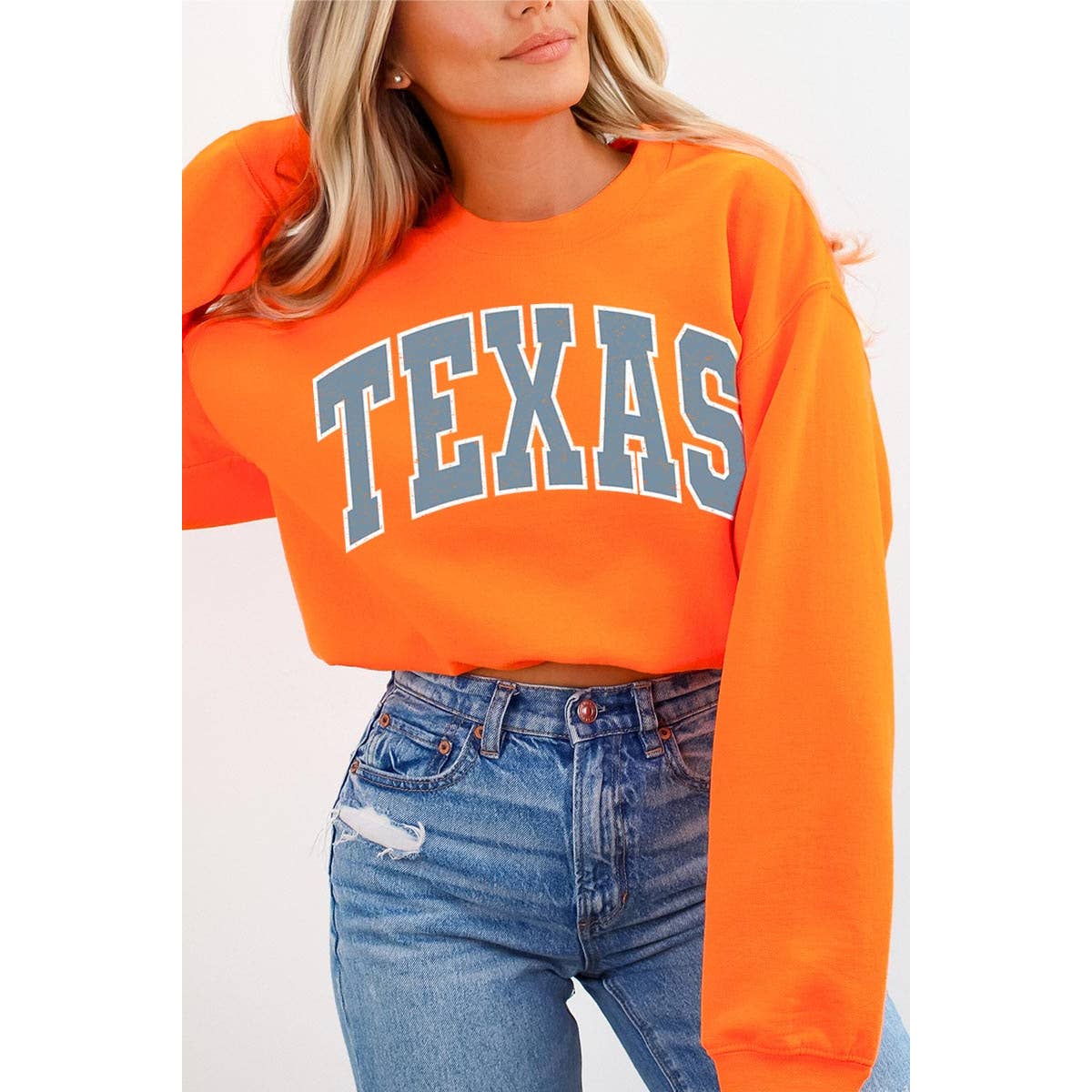 COLORBEAR - Wholesale Graphic Sweatshirt - Women's - Texas State Graphic Fleece Sweatshirts5