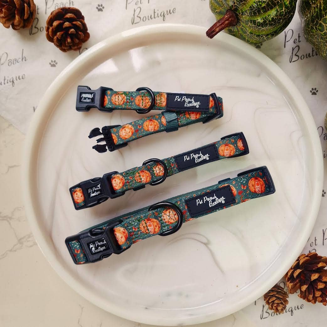 Pet Pooch Boutique – wholesale Pet collar – Dog – Harvest Pumpkin Patch Dog Collar - Size XS-L (autumn)3