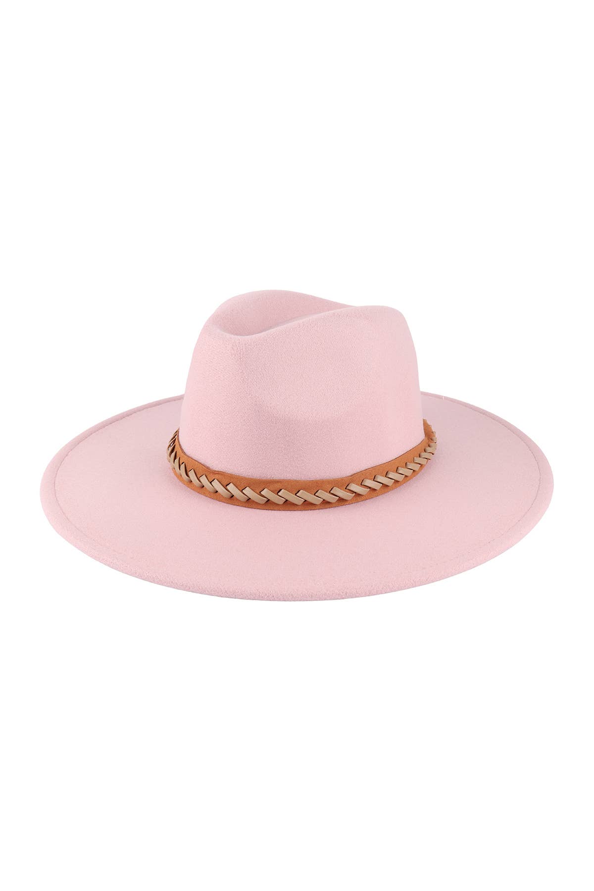 MYS Wholesale Inc - Wholesale Fedora - Women's - Felt Fashion Brim Hat With Leather Braided15