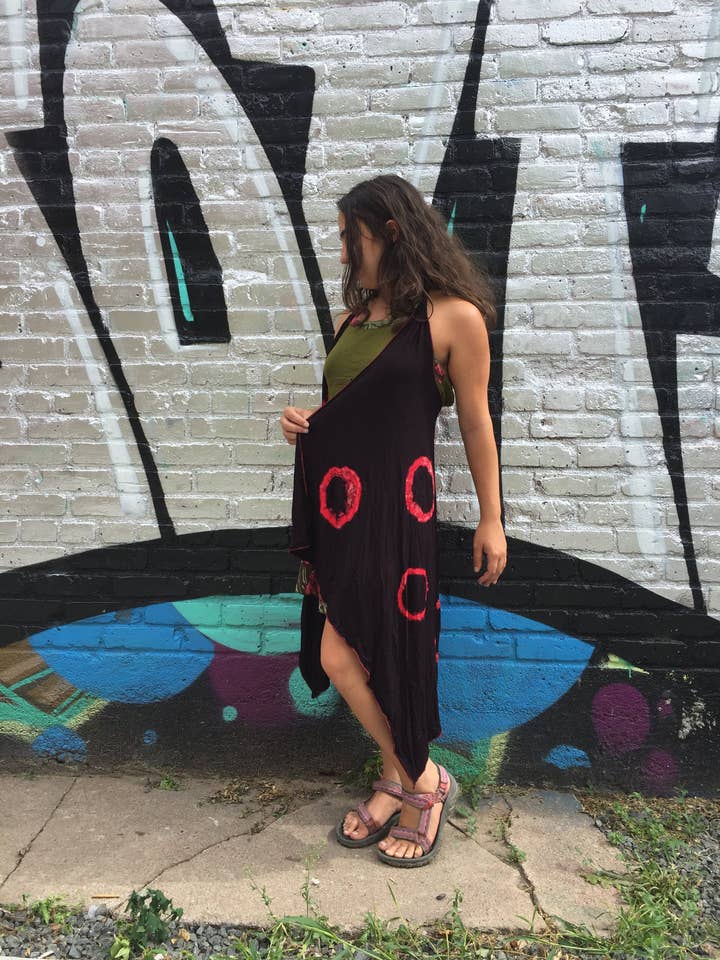 Donut Dye Sleeveless Wrap Cover Up for wholesale by Tela Designs