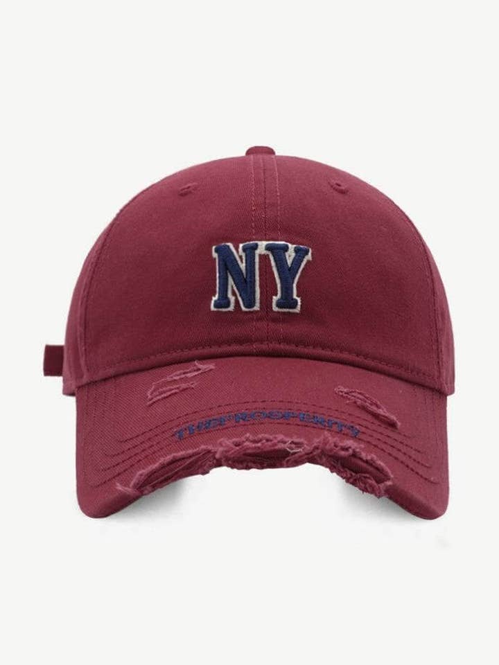 Ripped Letter Embroidered Baseball Caps DPJBC0104 for wholesale by Dipped Shop