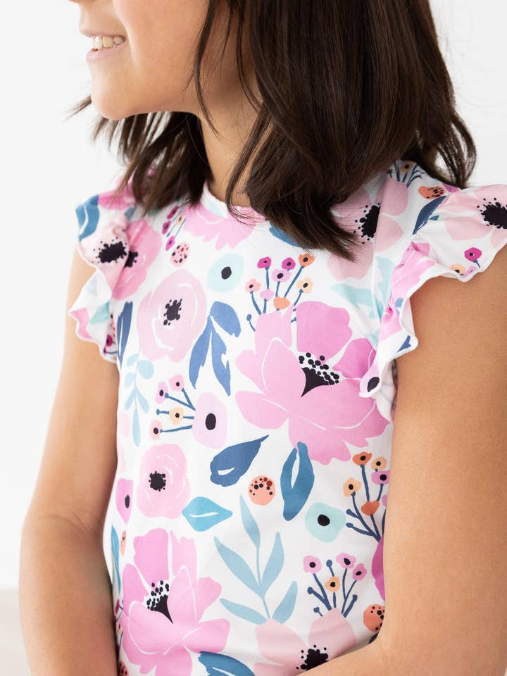 Mila & Rose - Wholesale T-Shirt - Kids - Pretty in Purple S/S Ruffle Tee2