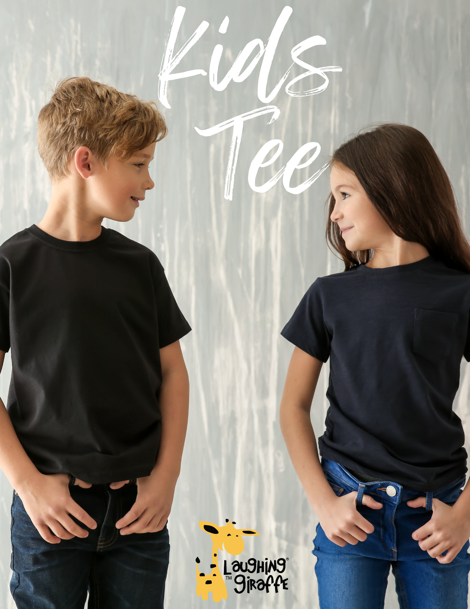 Laughing Giraffe – T-shirt - Crianças por atacado – Camiseta clássica infantil de manga curta coleção designer4