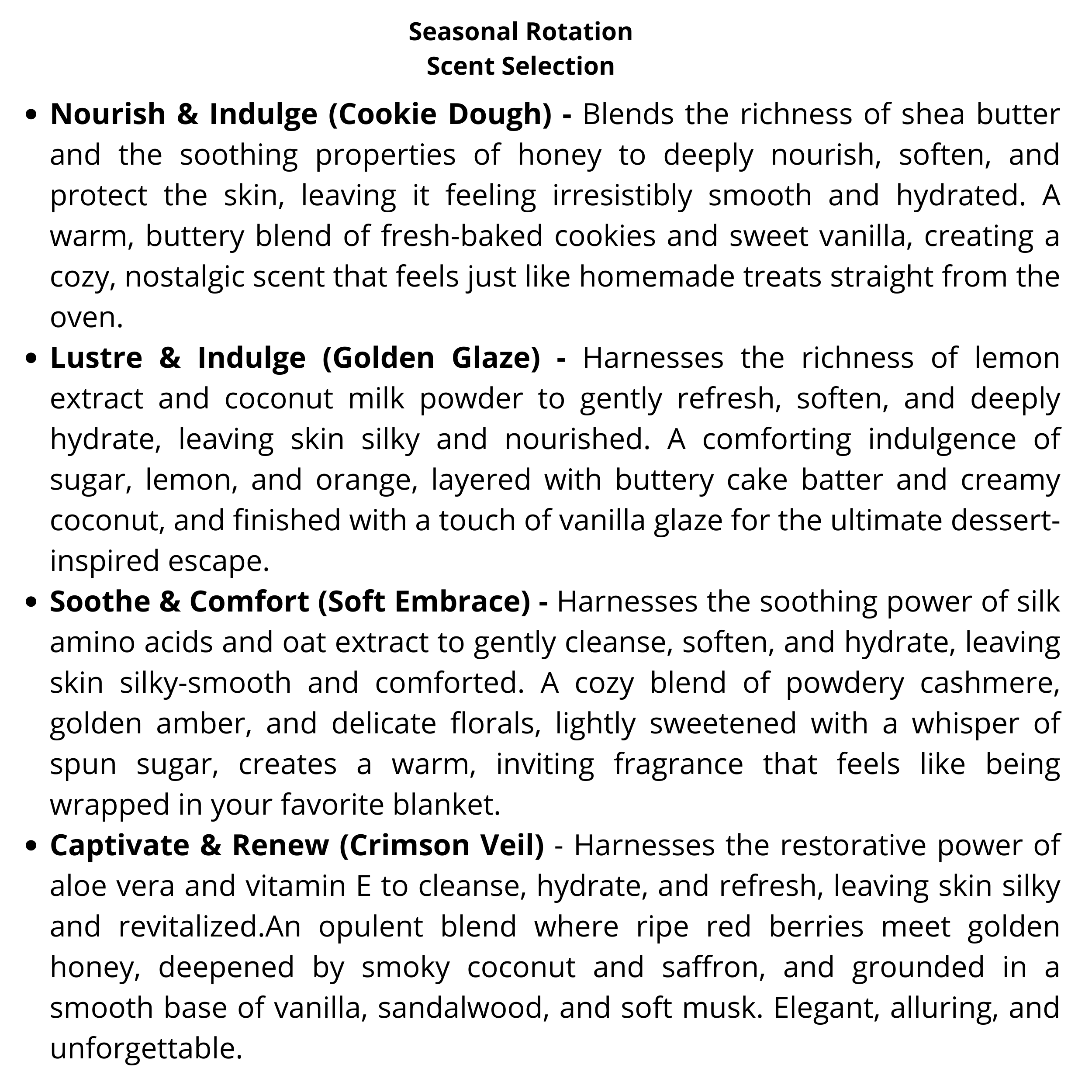 R. Drew Naturals, LLC - Vente Lotions corporelles/Gels douches - Collection de gels douche ciblés - NOUVEAUX PARFUMS1