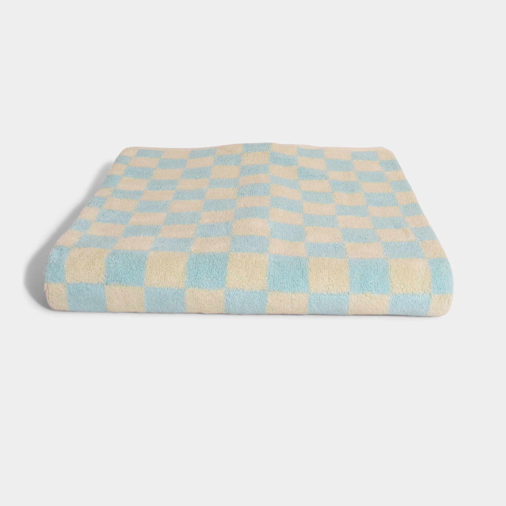 HOMEHAGEN - Wholesale Bath Towel - Check bath towel - Pale blue0