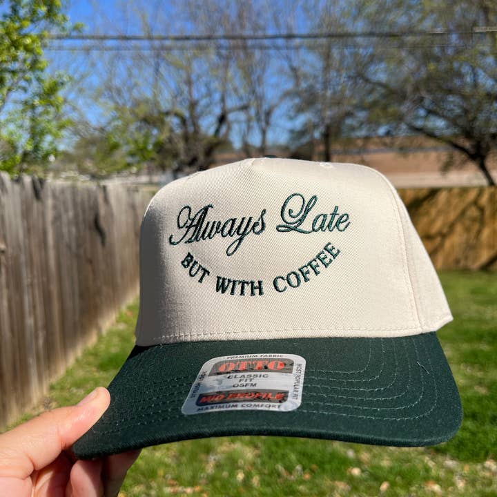 LC by Carina - Wholesale Trucker Hat - Women's - Always Late but with Coffee Trucker Hat1