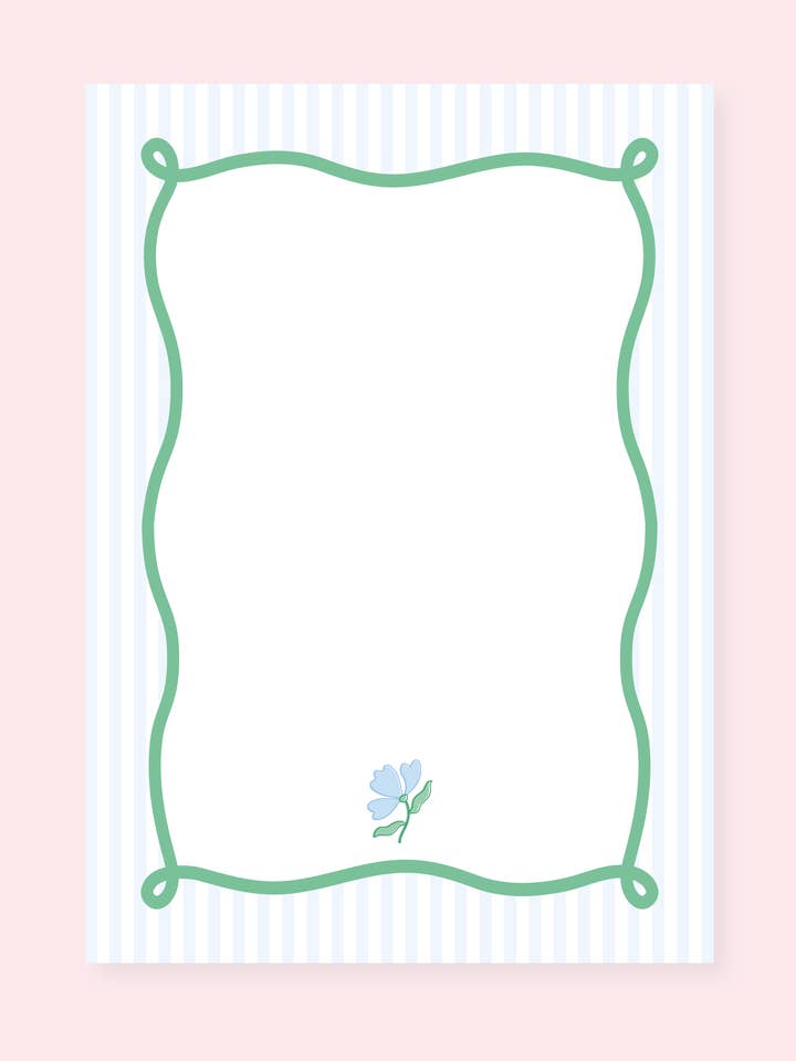 Bloc de notas de flores con rayas azules para venta al por mayor de Rock Paper Scissors