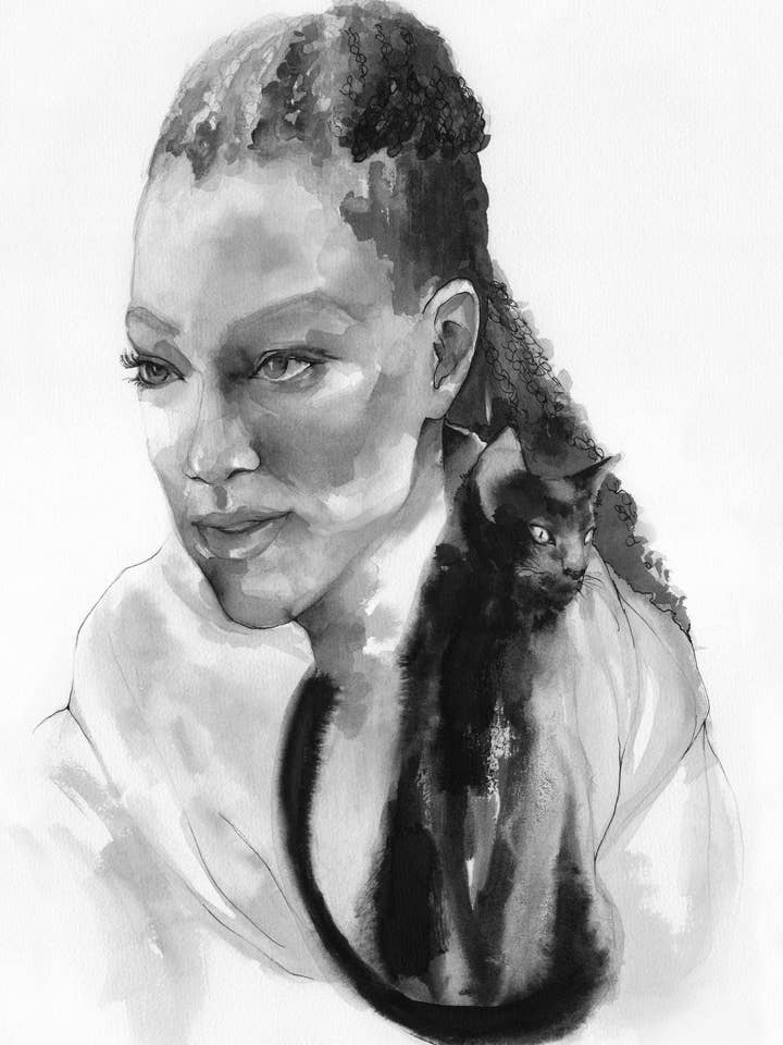 Johari konsttryck - svart serie för wholesale av Araceli García Illustration