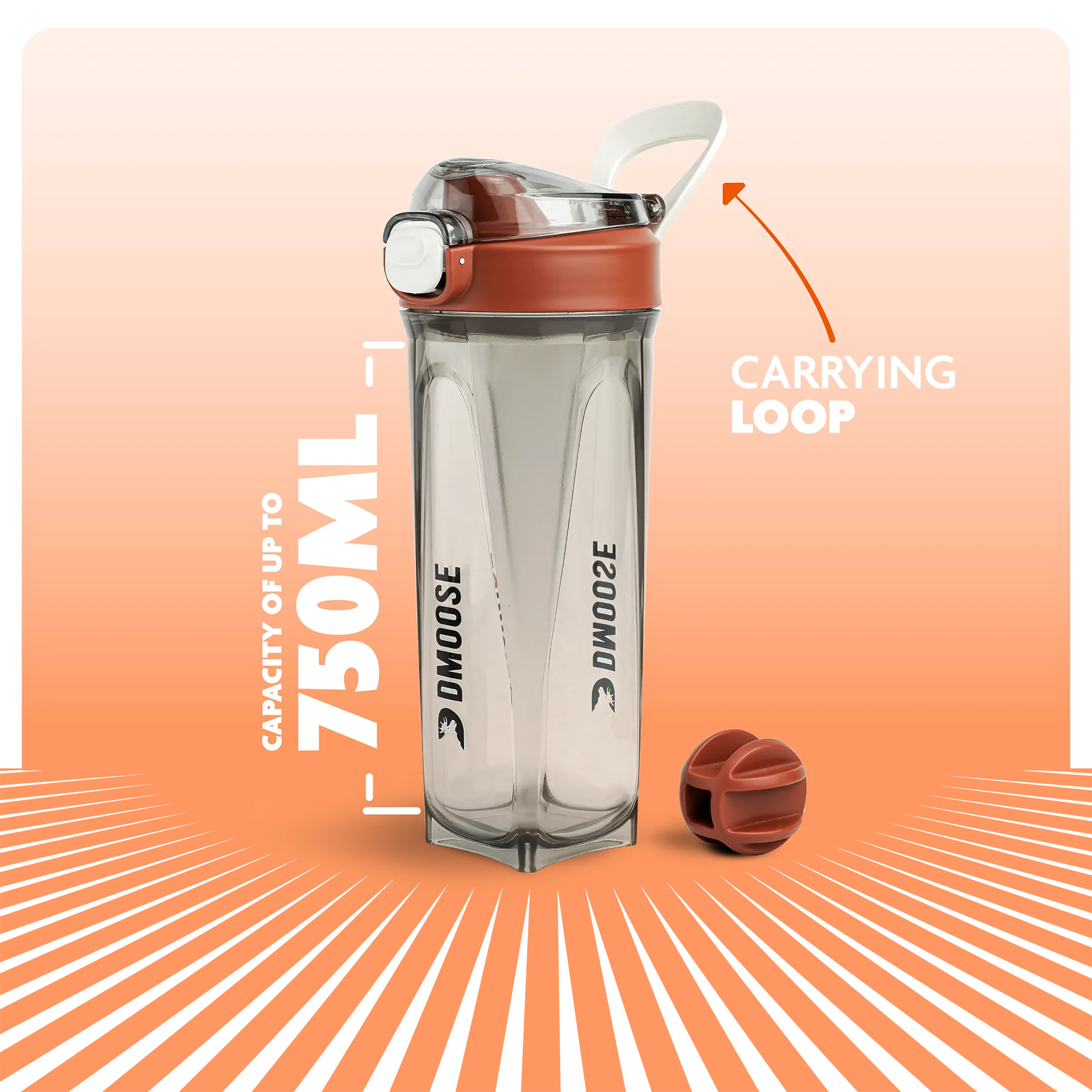 DMOOSE - Wholesale Water bottle - DMoose Workout Shaker Bottle - 750ml1