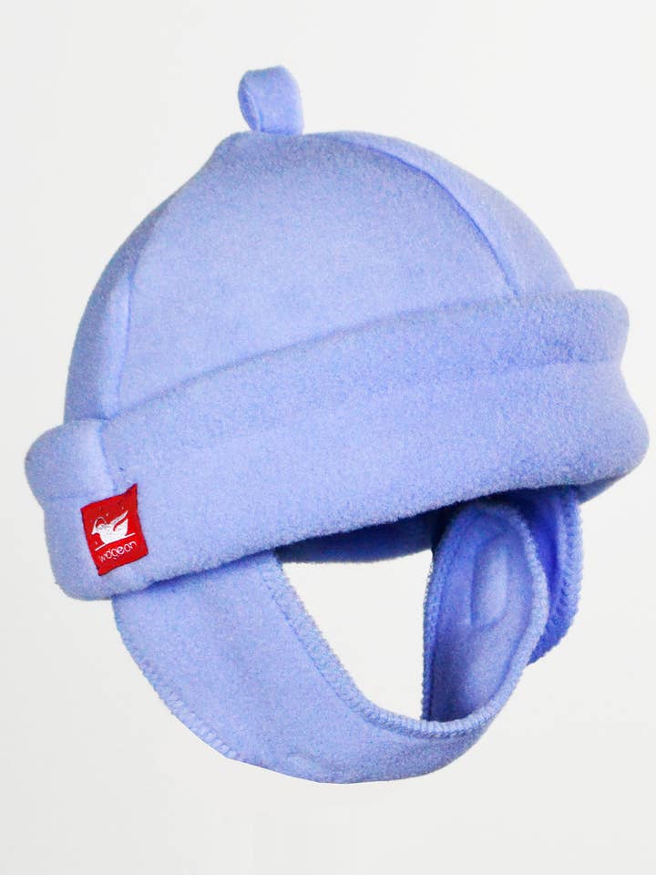 Light Blue Warmplus Fleece Beanie With Chin Strap for wholesale by American Widgeon