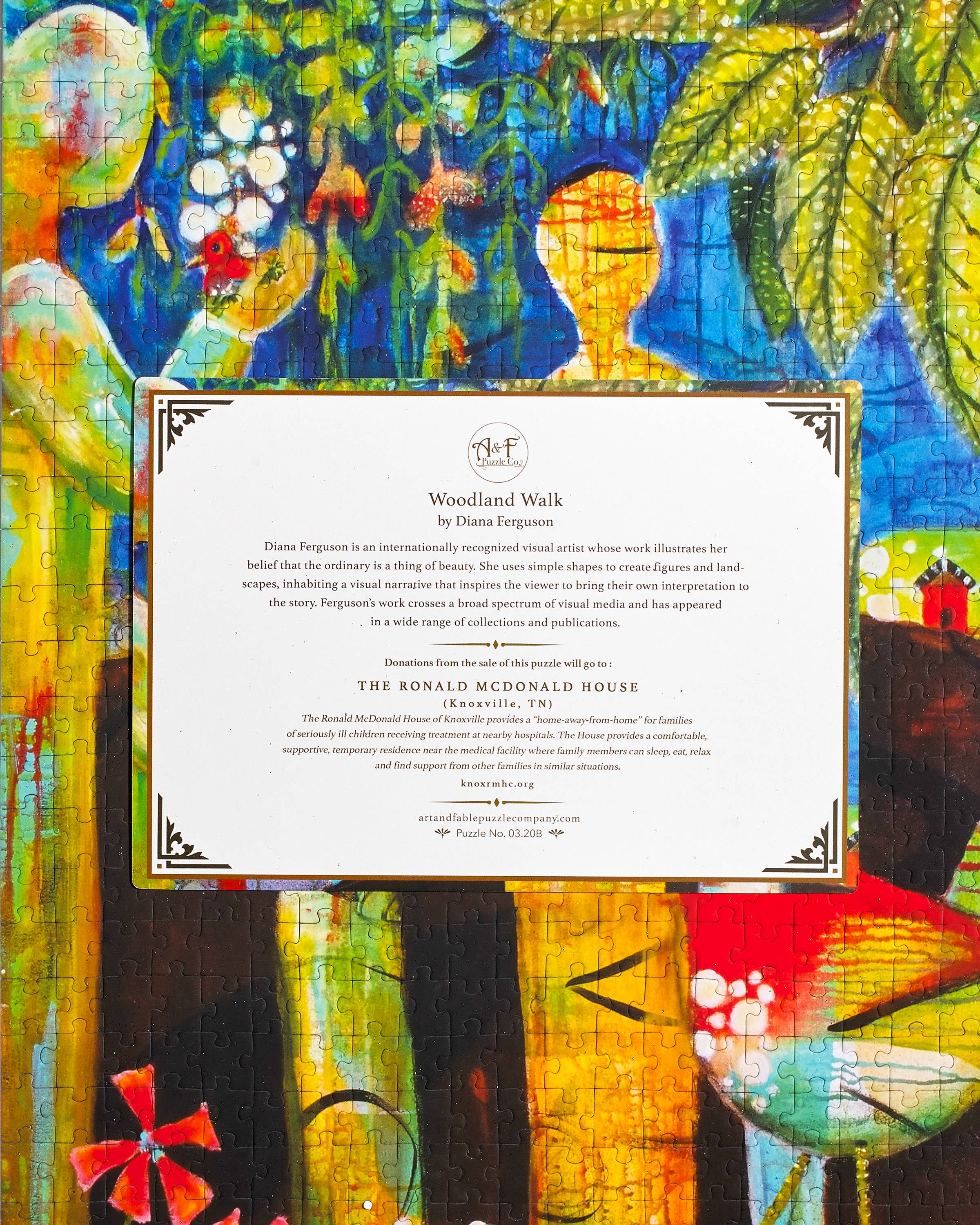 Art & Fable Puzzle Company, LLC – wholesale Puzzle – Adult – Woodland Walk; 500-Piece Velvet-Touch Jigsaw Puzzle2