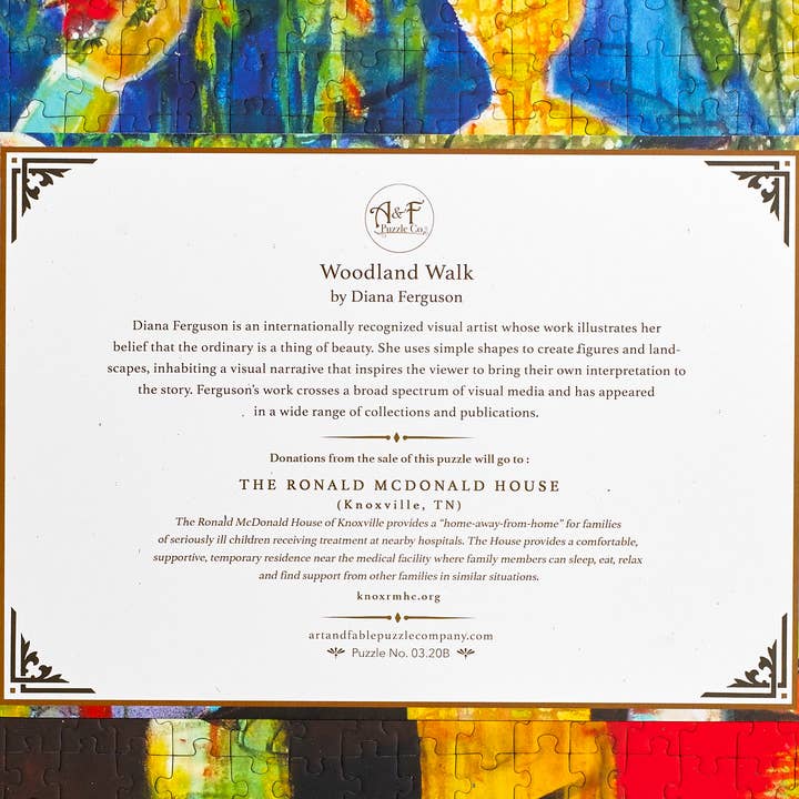 Art & Fable Puzzle Company, LLC – wholesale Puzzle – Adult – Woodland Walk; 500-Piece Velvet-Touch Jigsaw Puzzle2