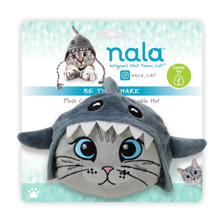 Caitec Inc - Wholesale Pet Toy - Cat - NALA Catnip Plush in Shark Hat