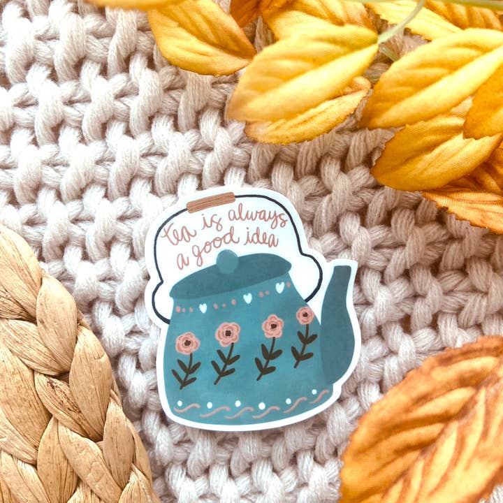 Teapot Sticker for wholesale by Makerie Day