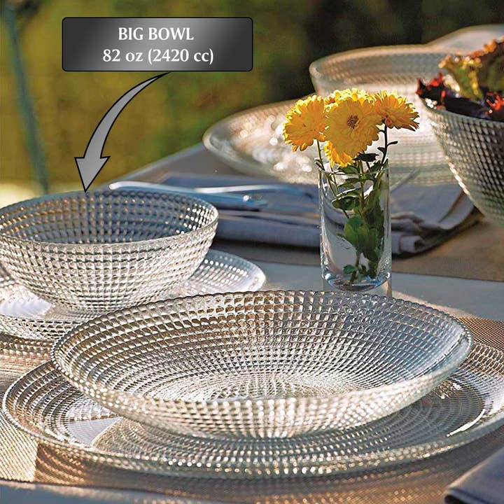 Hakan - Wholesale Serve Bowl - Glass Serving Bowl, All-Purpose Mixing Bowl for Kitchen Prep
