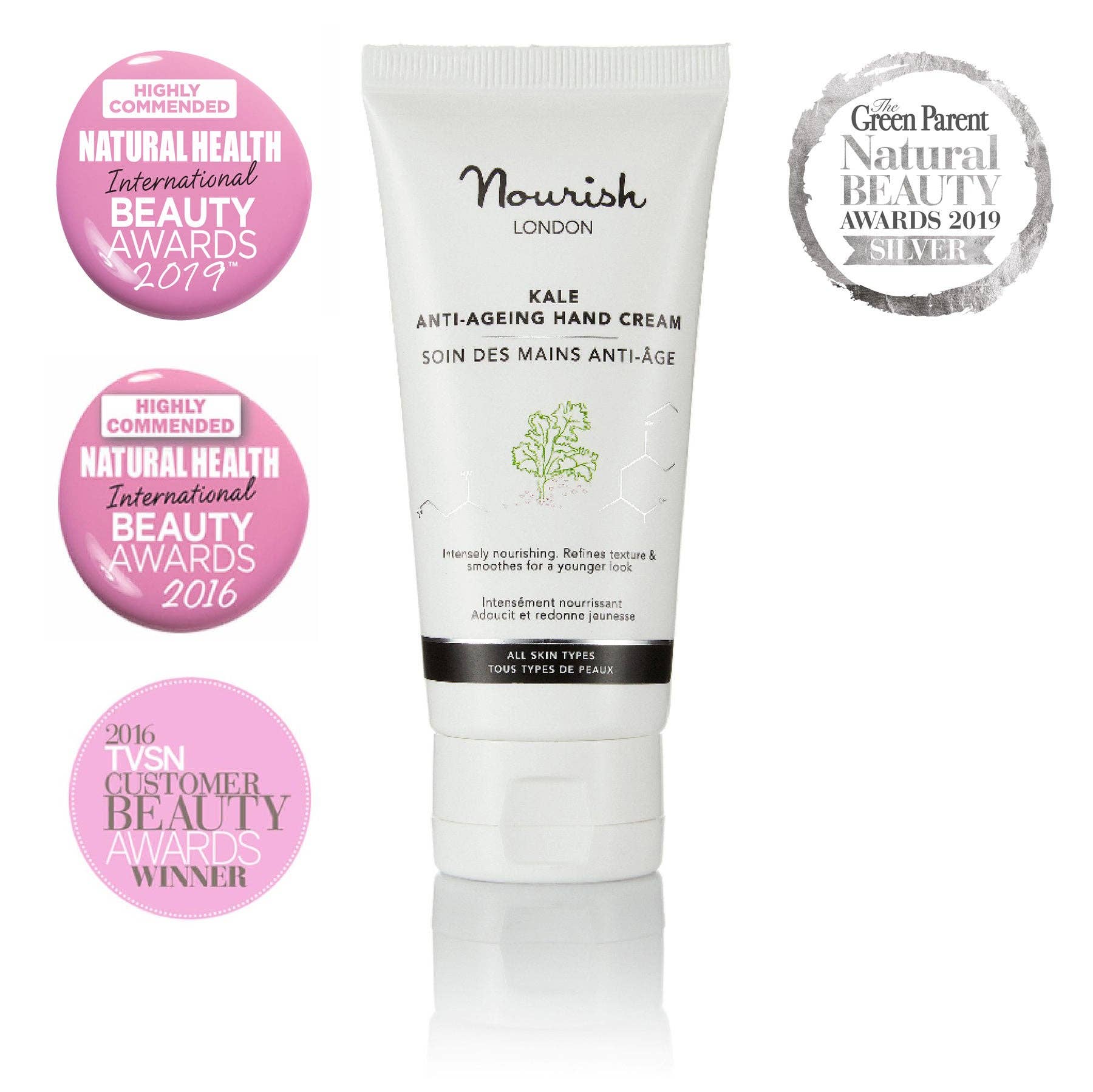 NOURISH LONDON – Creme/loção para as mãos por atacado – Creme de Mãos Anti-Envelhecimento Kale1