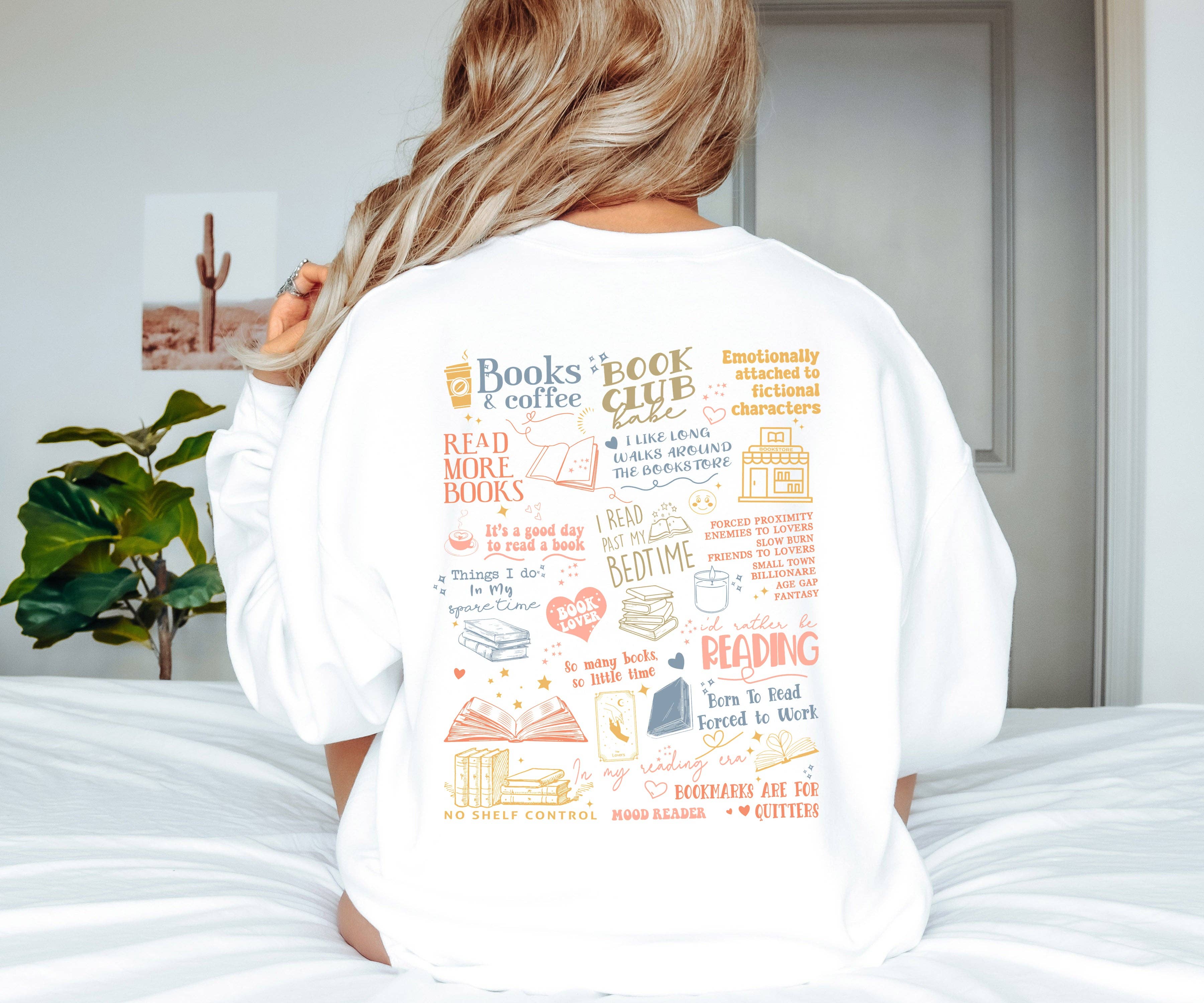 MagicMerchEmporium - Wholesale Graphic Sweatshirt - Women's - Books & Coffee Sweatshirt4