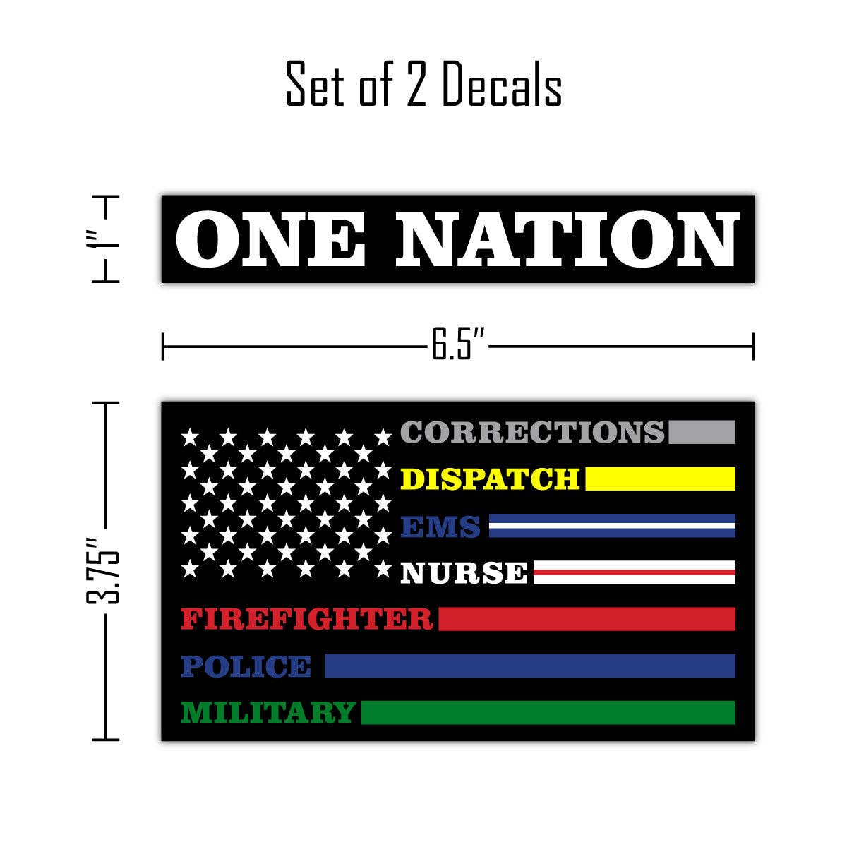 Decalcomania - Wholesale Sticker - One Nation Flag Car Sticker Decal1