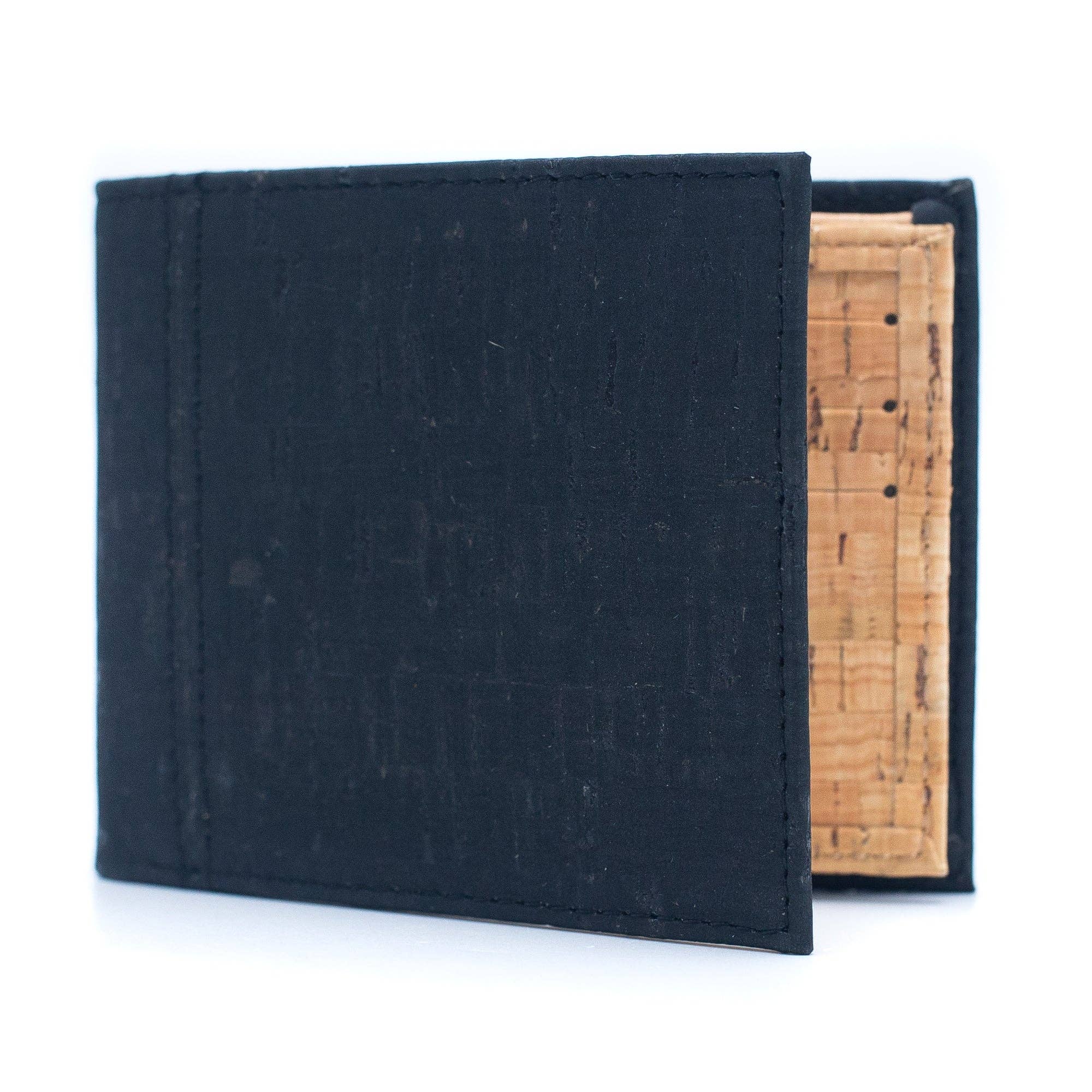 Meninas Bonitas Cork - Wholesale Wallet - Men's - Black and Brown cork slim card men wallet BAG-351-BD0