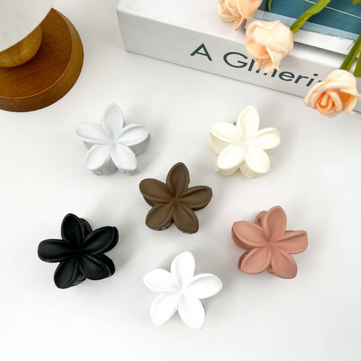 3PCS Plumeria Hair Clip,1.57'' Small Claw Clip for wholesale by SoapElenGlen