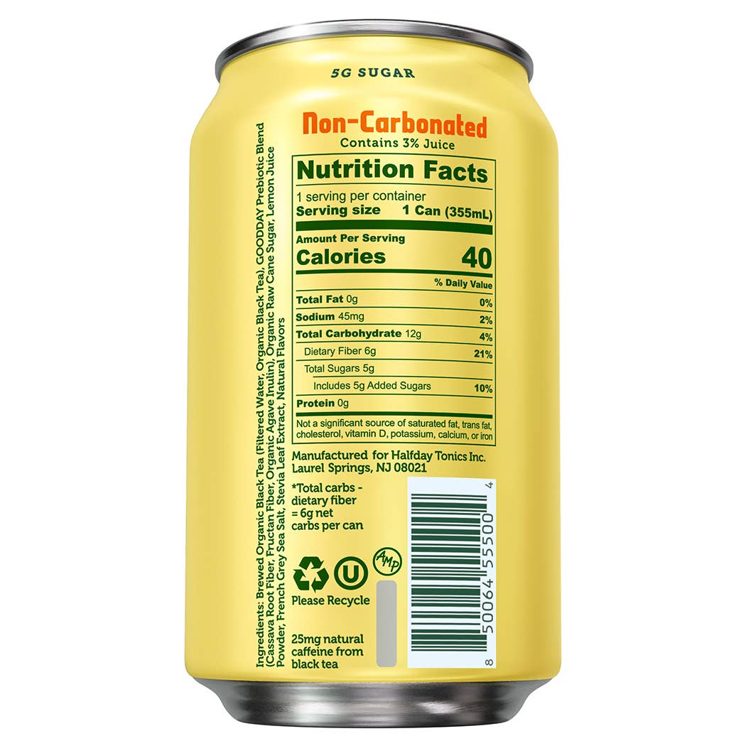 Halfday Tonics - Vente Thé glacé - Pack de 12 Classique Moitié-Moitié1