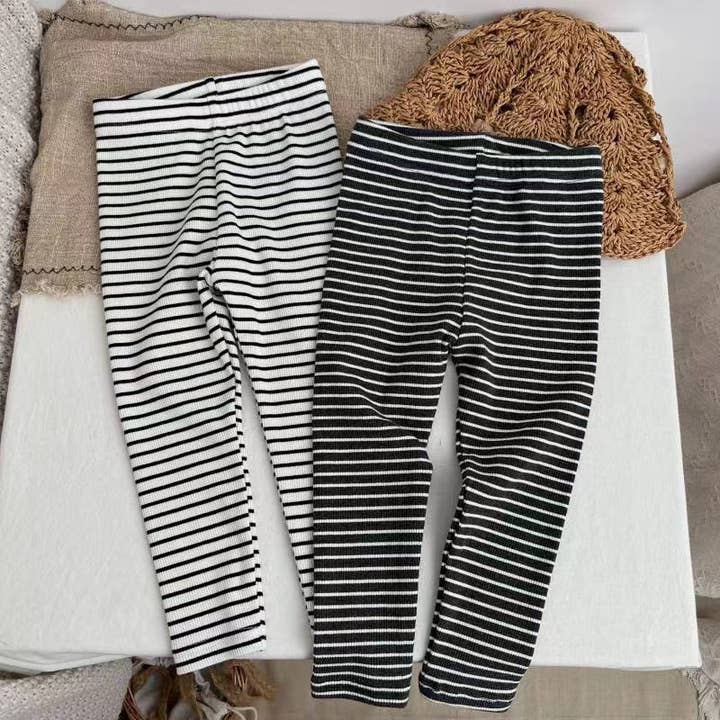 Baby Girl Striped Pattern Elastic Tight Knit Pants for wholesale by MyKids-USA®