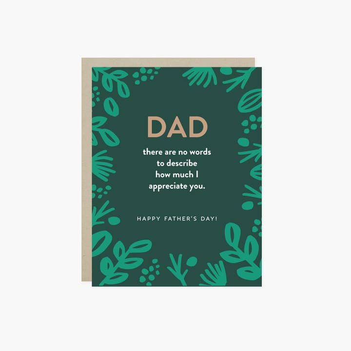 No Words Dad Card for wholesale by Barone and Co.