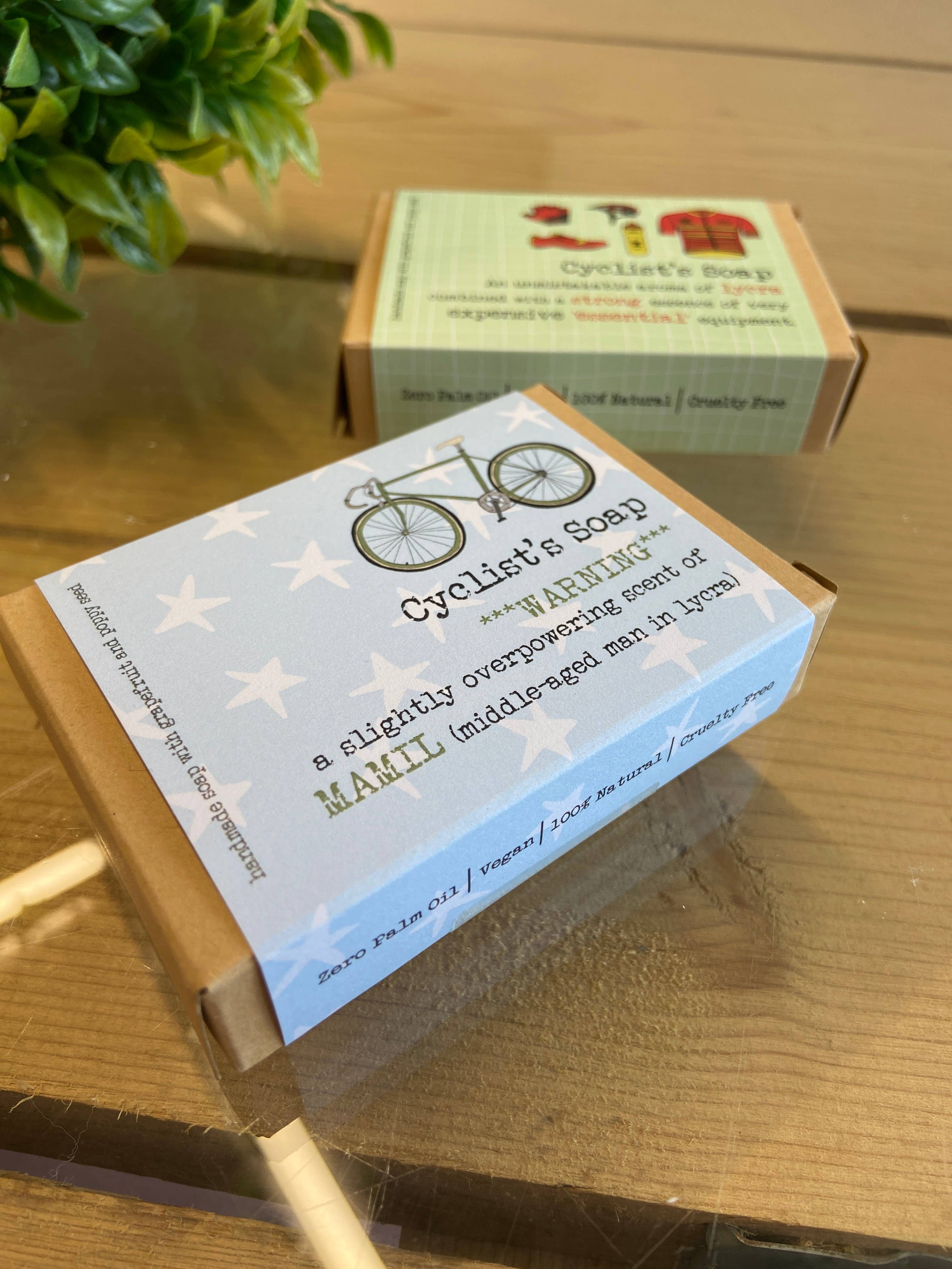 Dandelion Stationery – wholesale Bar Soap – Cyclist's Soap - MAMIL - Humorous Soap Gift - BACK ORDERONLY1