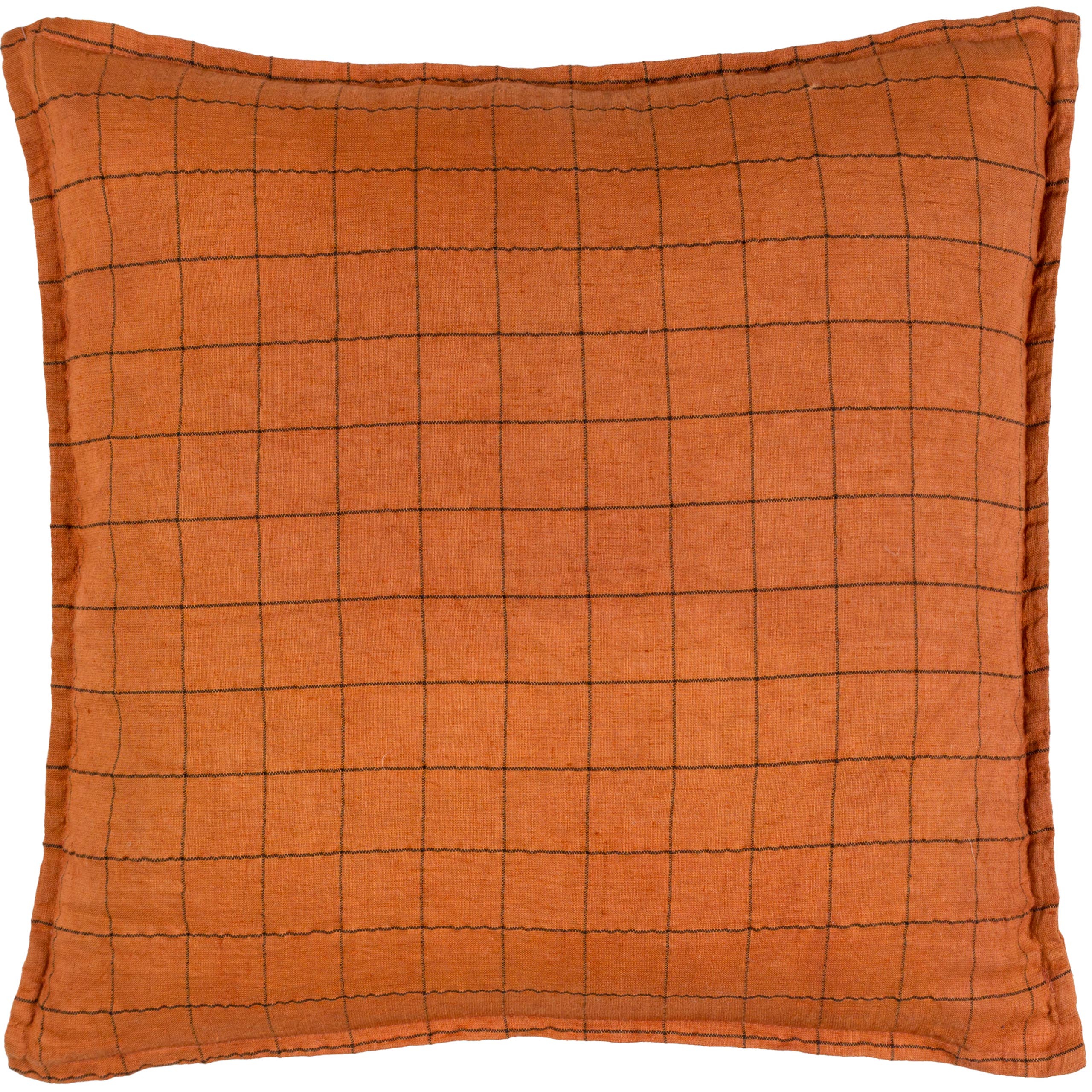 Linen Grid Check Cushion Brick for wholesale on Faire1