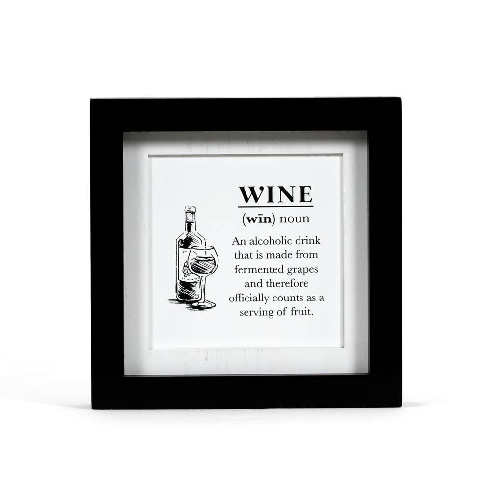 Devanie At Home (Formerly Adams & Co.) - Wholesale Sign - 11842 - 7x7 rvs wd frmd sn (FRUIT/ANSWR)   WINE CLEARANCE4