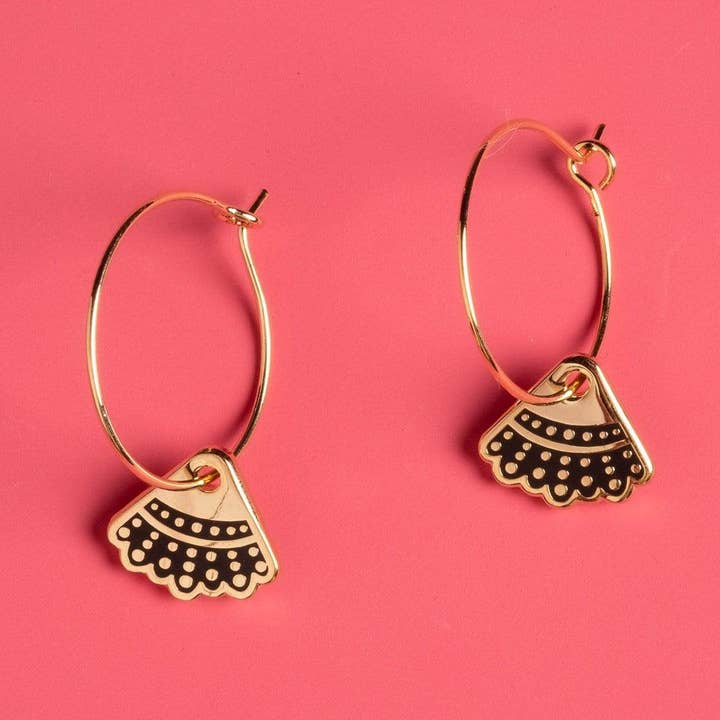 Dissent Collar Hoop and Charm Earrings for wholesale by Dissent Pins