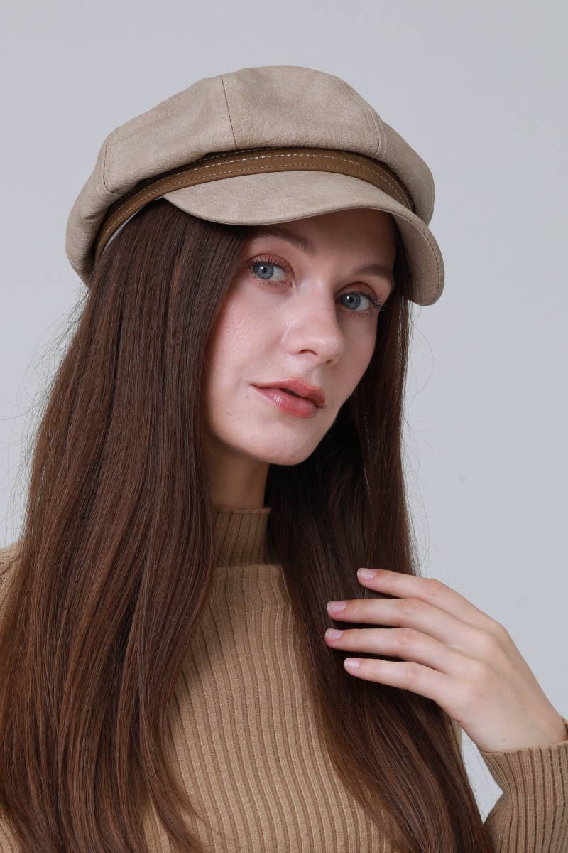 Leto Accessories - Wholesale Newsboy/Schoolboy Hat - Women's - Classic Military Officer Cap – Vintage Lieutenant Hat7