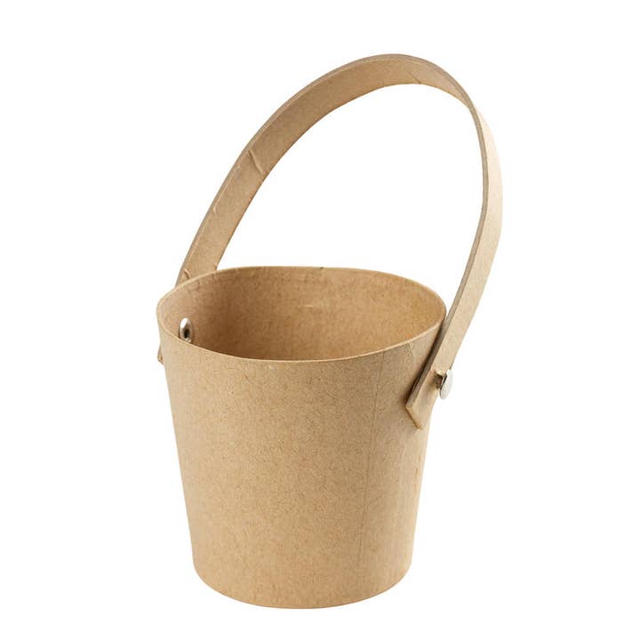 Factory Direct Craft - Wholesale Basket - Round Paper Mache Basket with Handle 3