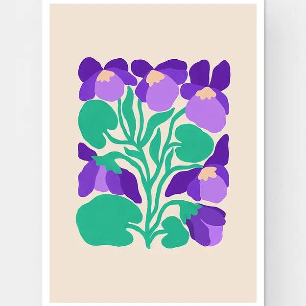 Liv Lee - Wholesale Art Print - Blue Violets Giclée Art Print on Premium Textured Cotton Rag0