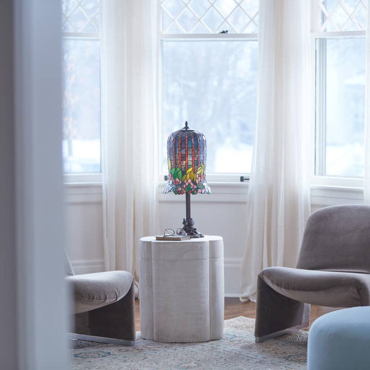 River of Goods - Wholesale Accent/Desk Lamp - 26" Tiffany Stained Glass Table Lamp - Pond Lily Bell Shade4