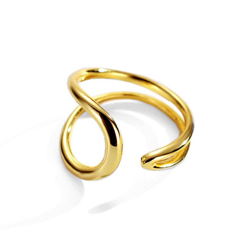 Gold Trip – wholesale Band/stacked ring – Cascade Open Ring1