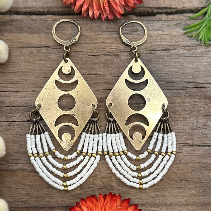 Magpie Snow Earrings for wholesale by Dancing Willow