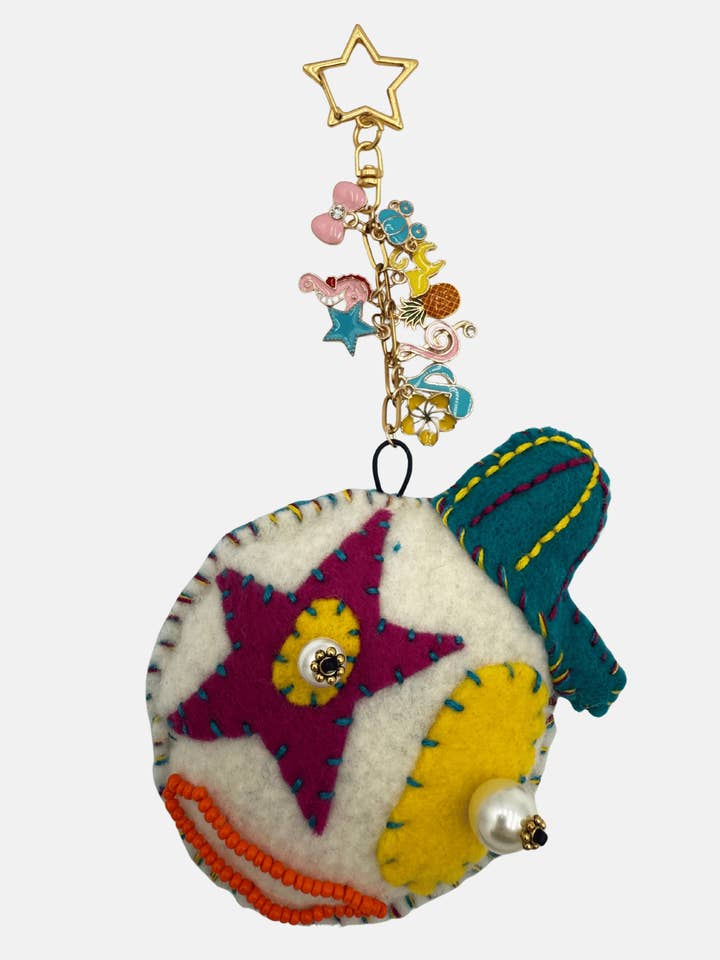 Rashi Stardust Ladoodle Keychain for wholesale by Doodleverse by Sarah Sokol Millinery