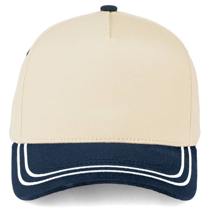 Hana - Wholesale Trucker Hat - Women's - C.C Two Tone with Retro Stripe Cotton Trucker Cap5