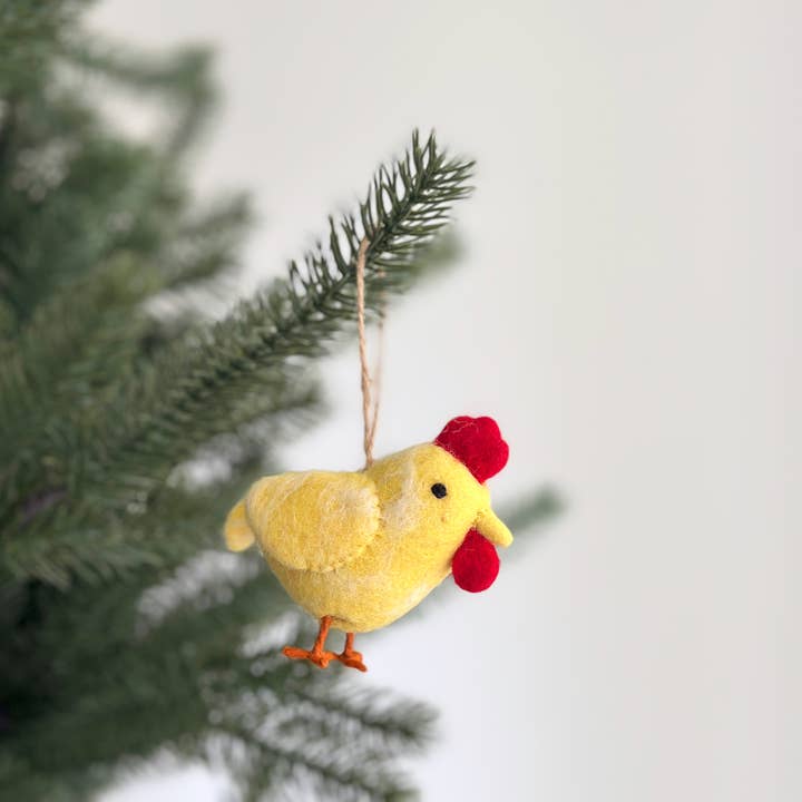 Ganapati - Wholesale Ornament - Felt Chicken Ornament