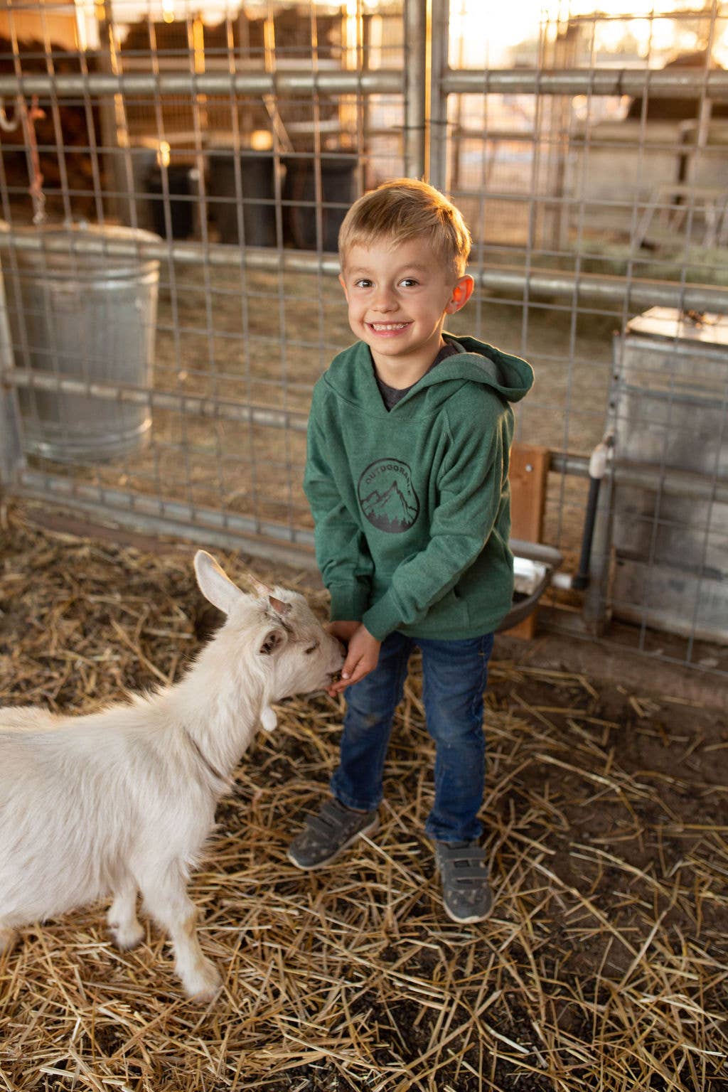 Outdoorable Apparel - Wholesale Hoodie - Kids - Moss Green with Black Outdoorable Hoodie7