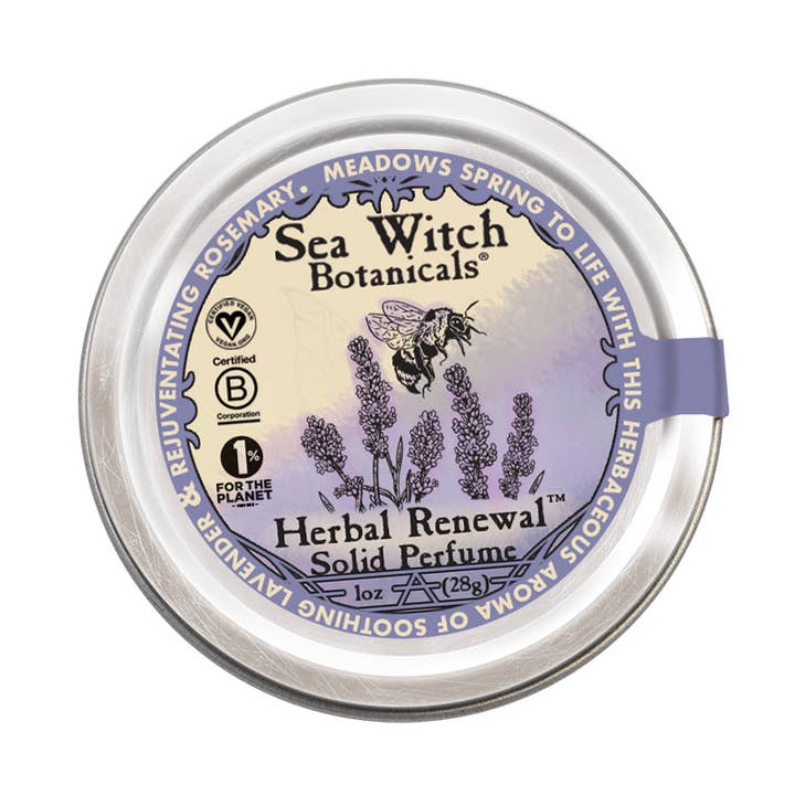 Solid Perfume - Herbal Renewal for wholesale by Sea Witch Botanicals