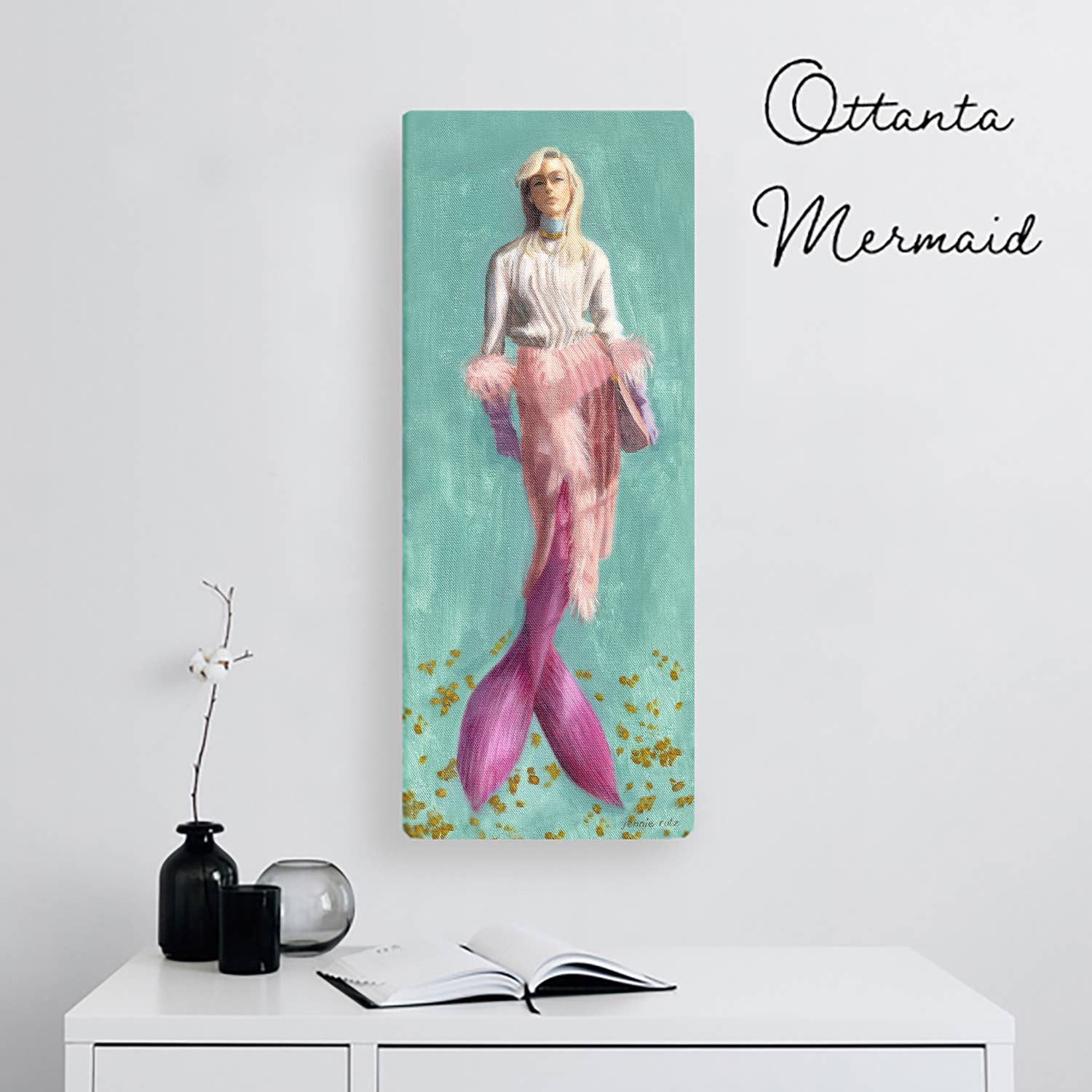 Jennie Rutz - Wholesale Art print - 8 x 20" Canvas Mermaid Print- Ready to Hang5